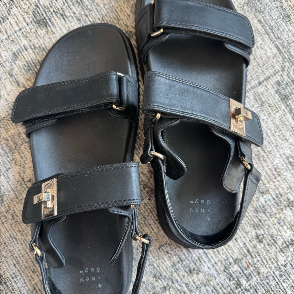 Target Black Women’s Strappy Buckle Sandals
